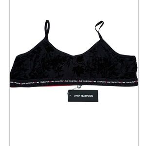 One Teaspoon Mesh Black Bandeau Bralette NWT
